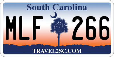 SC license plate MLF266
