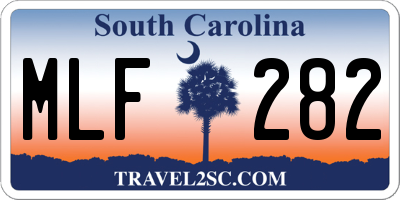 SC license plate MLF282