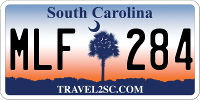 SC license plate MLF284