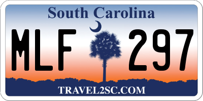 SC license plate MLF297