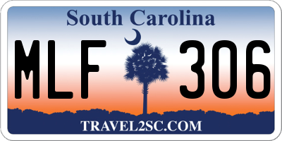 SC license plate MLF306