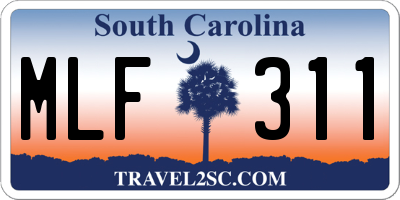 SC license plate MLF311
