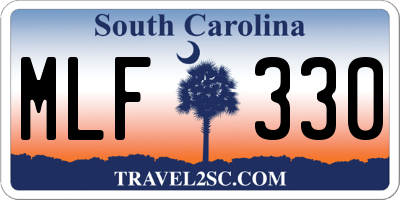 SC license plate MLF330