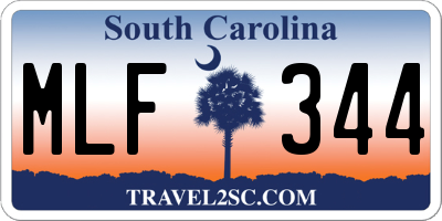 SC license plate MLF344