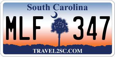 SC license plate MLF347