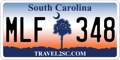 SC license plate MLF348