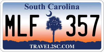 SC license plate MLF357