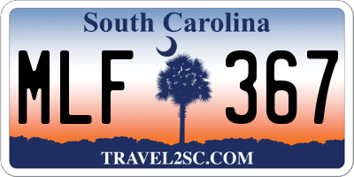 SC license plate MLF367