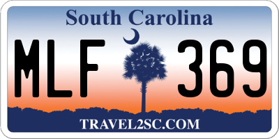 SC license plate MLF369