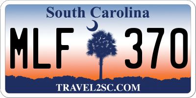 SC license plate MLF370