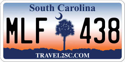 SC license plate MLF438