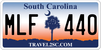 SC license plate MLF440