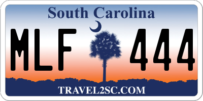 SC license plate MLF444