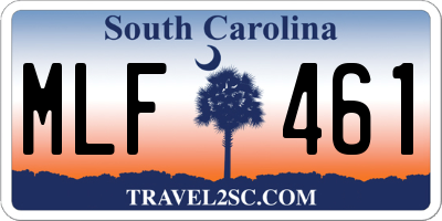 SC license plate MLF461