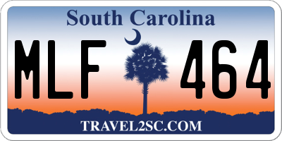 SC license plate MLF464
