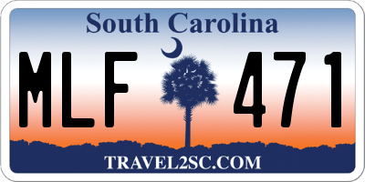 SC license plate MLF471