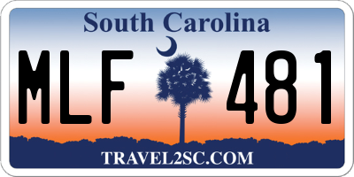 SC license plate MLF481