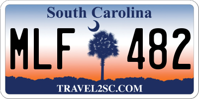 SC license plate MLF482