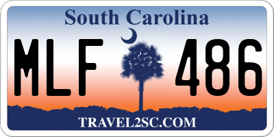 SC license plate MLF486