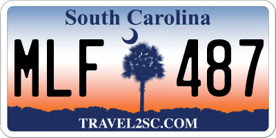 SC license plate MLF487