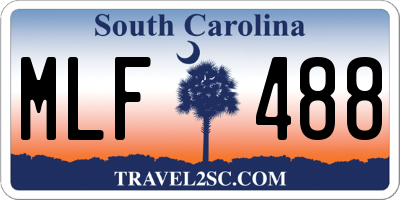 SC license plate MLF488