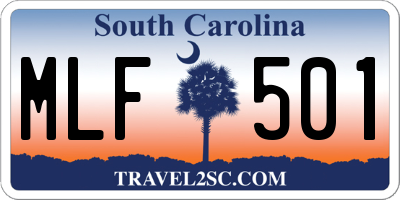 SC license plate MLF501