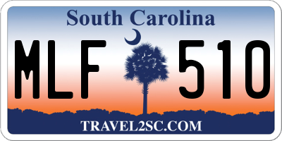 SC license plate MLF510