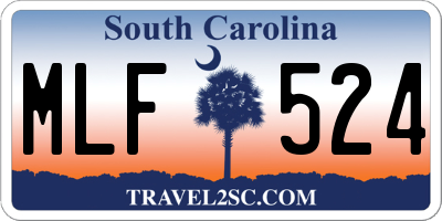 SC license plate MLF524