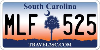 SC license plate MLF525