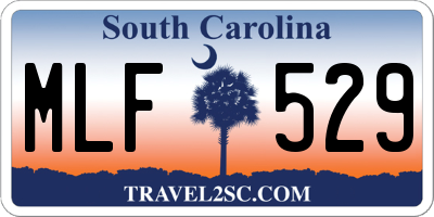 SC license plate MLF529