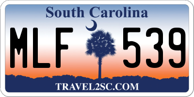 SC license plate MLF539