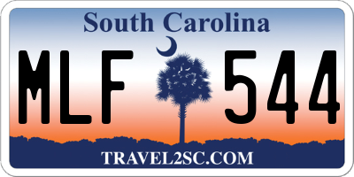 SC license plate MLF544