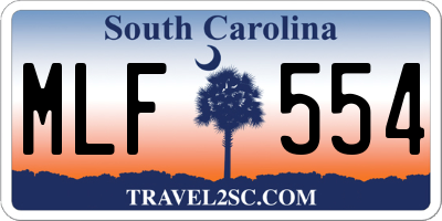 SC license plate MLF554