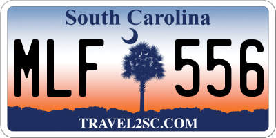 SC license plate MLF556