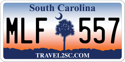 SC license plate MLF557