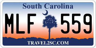 SC license plate MLF559
