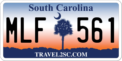 SC license plate MLF561