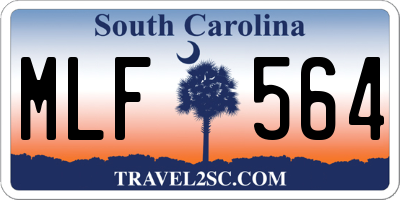 SC license plate MLF564