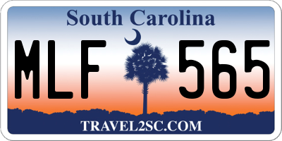 SC license plate MLF565