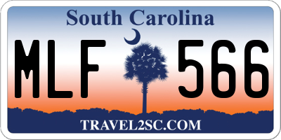 SC license plate MLF566