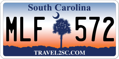 SC license plate MLF572