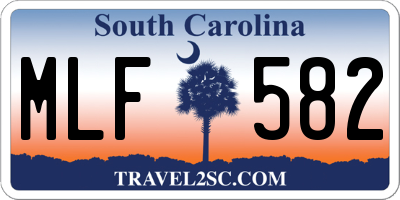 SC license plate MLF582