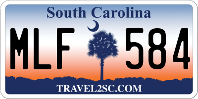 SC license plate MLF584