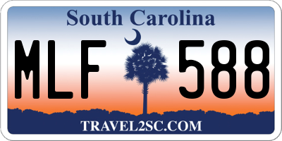 SC license plate MLF588