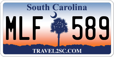 SC license plate MLF589