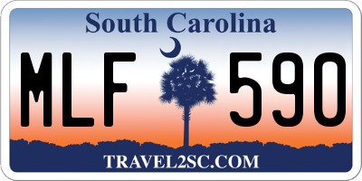 SC license plate MLF590