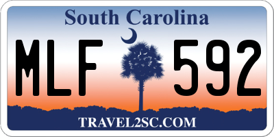 SC license plate MLF592