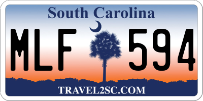 SC license plate MLF594