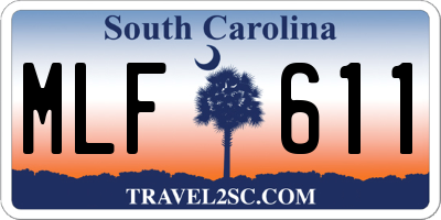 SC license plate MLF611