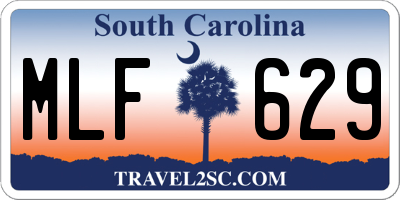 SC license plate MLF629